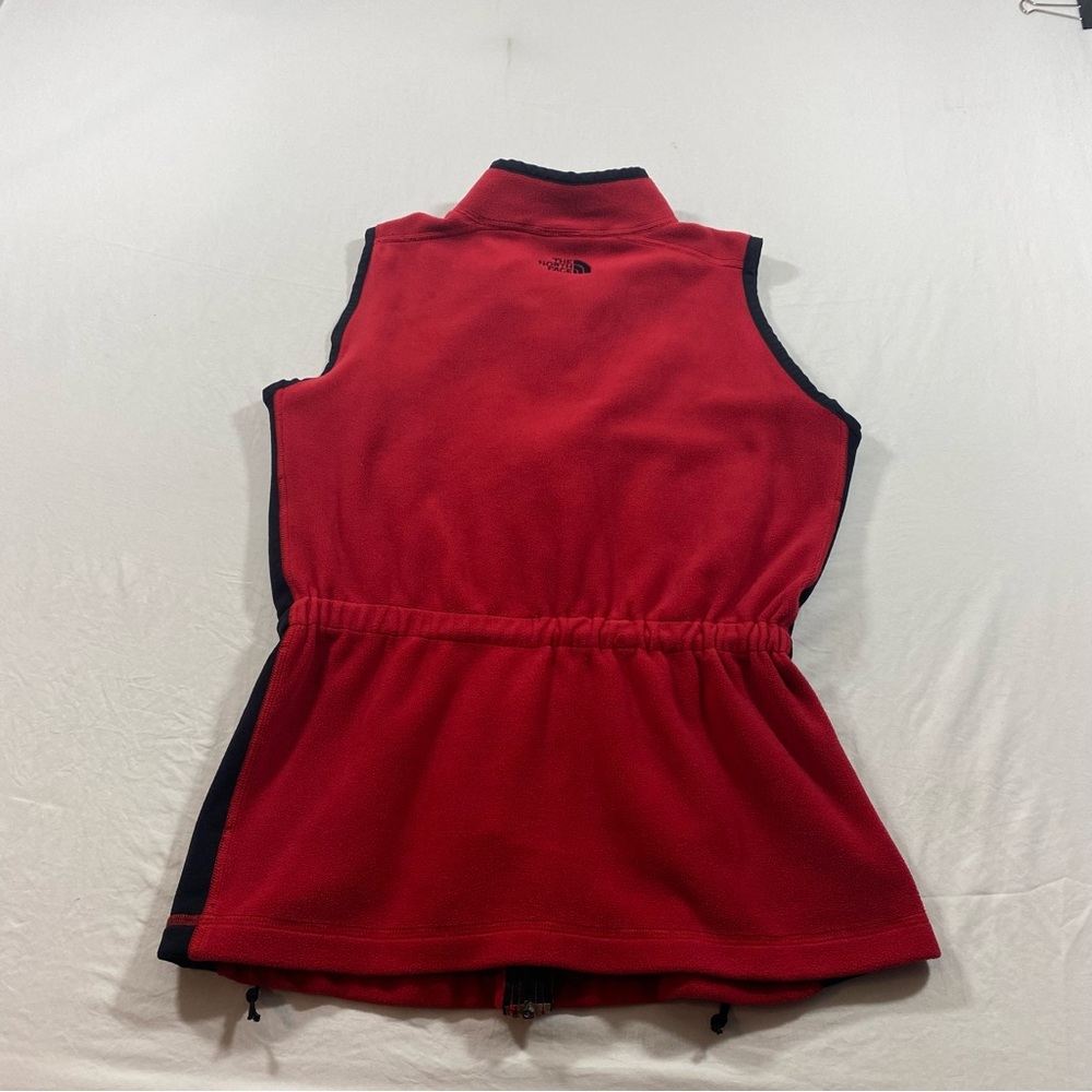 The North Face Vest Women's Red Sleeveless zip front zip pockets cinch waist - Picture 11 of 12
